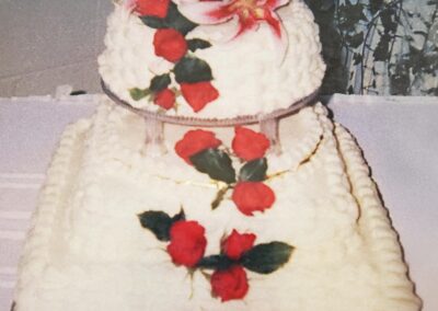 Wedding Cake with Fresh Flowers