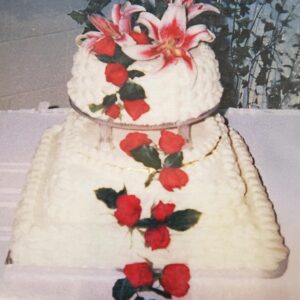 Wedding Cake with Fresh Flowers