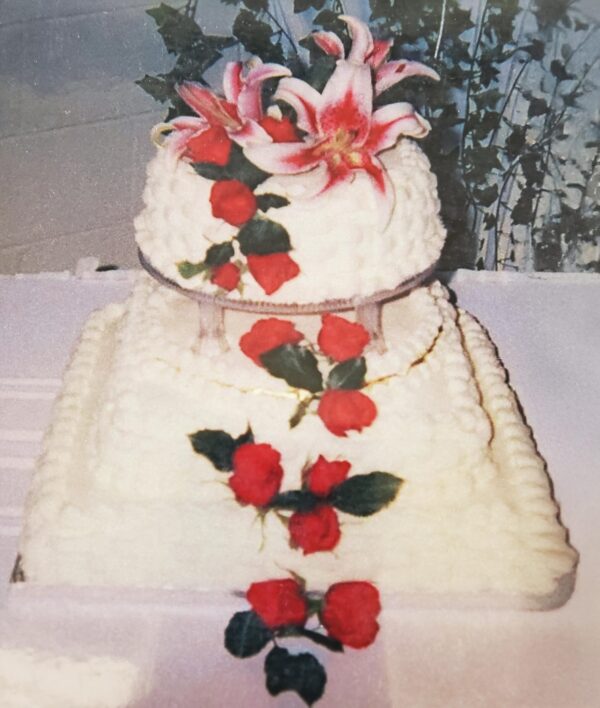 Wedding Cake with Fresh Flowers