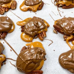 Caramel Pecan Chocolate Turtles - Dozen